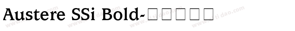 Austere SSi Bold字体转换